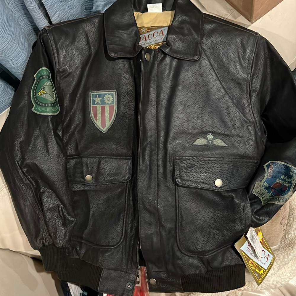 Giacca by Young Gallery Leather bomber jacket